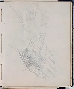 Baronesse Stampes venstre hånd. Skitse til "Engen ved Nysø" by Niels Larsen Stevns