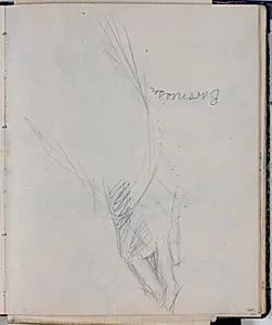 Baronesse Stampes venstre hånd. Skitse til "Engen ved Nysø" by Niels Larsen Stevns