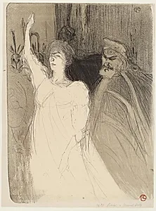 Bartet et Mounet-Sully, dans Antigone by Henri de Toulouse-Lautrec