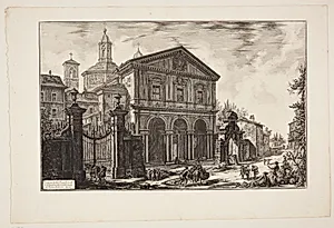 Basilica di San Sebastiano fuori le mura på via Appia by Giovanni Battista Piranesi