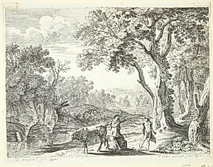 Battus forvandles til sten by Herman van Swanevelt