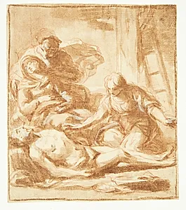 Begrædelsen af Jesu lig by Giacinto Brandi