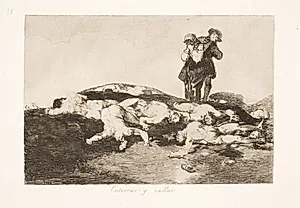 Begrave sine døde og tie (18) by Francisco de Goya