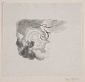 Begyndelsesvignet til Frederik Paludan-Müller, "Lucifers fald" by Ubekendt