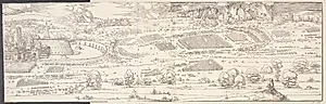 Belejringen af en borg by Albrecht Dürer