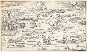 Belejringen af en borg by Albrecht Dürer