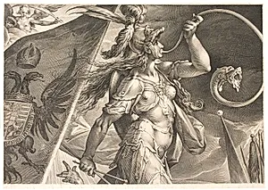Bellona kommer kejserens tropper til hjælp i sejren over tyrkerne (øvre halvdel) by Jan Harmensz. Muller
