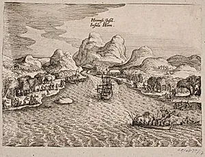 Beskrivelse af Hornøen (Horn Island) by Matthäus Merian (I)
