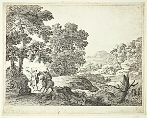 Bileam og æslet by Herman van Swanevelt
