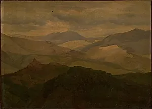 Bjerglandskab ved Civitella by Ernst Meyer