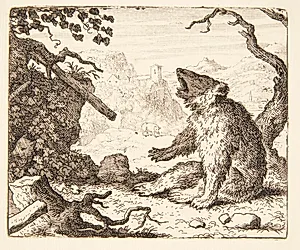 Bjørnen kalder Renard i retten by Allaert van Everdingen