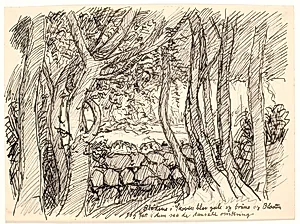 Bladene i Skoven blev gule og brune... by Fritz Syberg