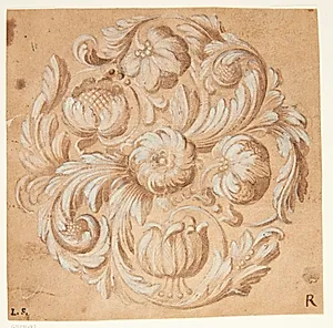 Blomster ornament by Ubekendt
