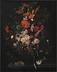 Blomsterbuket i et glas