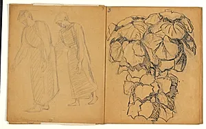 Blomsterstudie til "Kristus velsigner børnene" (1937-38) by Niels Larsen Stevns