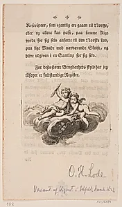 Bogside med Vignet med to Genier by Odvardt Helmoldt de Lode