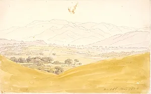 Böhmisk landskab med Mittelgebirge