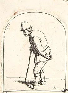 Bonde med krum ryg by Adriaen van Ostade