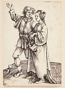 Bonde og hans viv by Albrecht Dürer