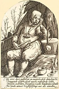 Bonde, satire over drukkenskab by Pieter Goos
