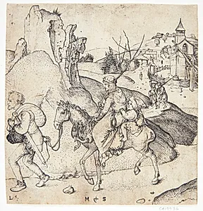 Bondefamilie på vej til marked by Martin Schongauer
