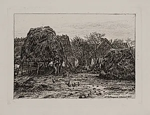 Bondegård i Nestelsø by Niels Skovgaard