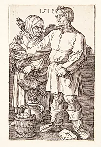Bonden og hans viv by Albrecht Dürer
