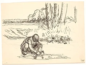 Bonden på isen by Fritz Syberg