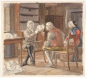 Bønder hos prokuratoren by Wilhelm Marstrand