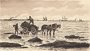 Bønder kører tang by Carl Locher