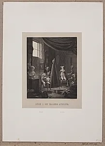 Børn i en malers atelier by Adolph Kittendorff