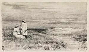 Børnene ved stranden by Carl Bloch