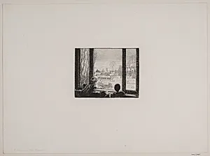 Børnene ved vinduet by Niels Skovgaard