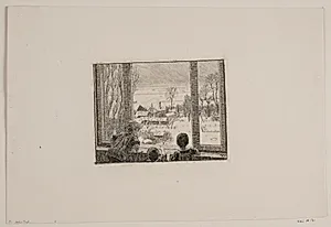 Børnene ved vinduet by Niels Skovgaard
