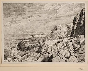 Bornholmsk klippekyst by Vilhelm Kyhn