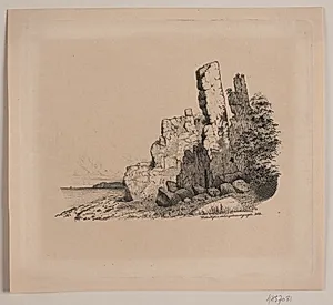 Bornholmsk klippekyst by Ubekendt