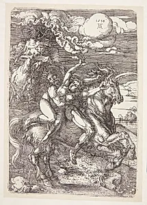Bortførelsen på en enhjørning by Albrecht Dürer