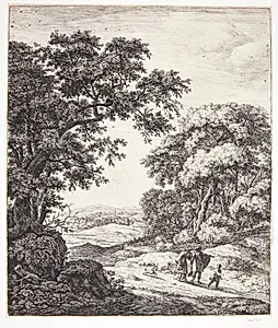 Bortvisningen af Hagar og Ismael by Anthonie Waterloo