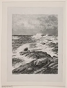 Brænding mod Klippen by H.P. Hansen