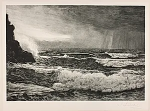 Brænding ved Bornholm by John Lübschitz