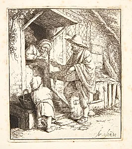 Brillesælgeren by Adriaen van Ostade