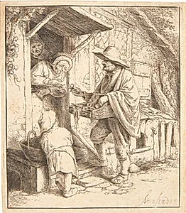 Brillesælgeren by Adriaen van Ostade