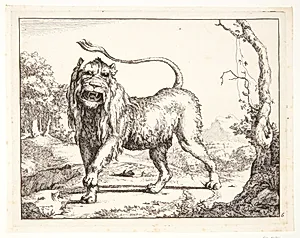Brølende løve by Marcus de Bye