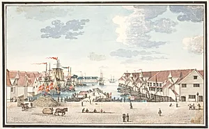Brygge i Bergen by J.C. Dahl