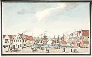 Brygge i Bergen by J.C. Dahl