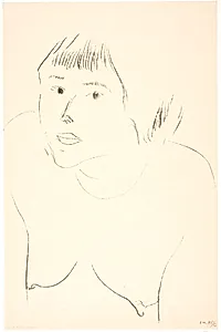 Brystbillede af en nøgen kvinde by Henri Matisse