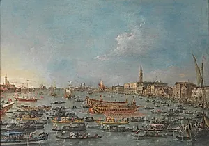 Bucintoro-festen i Venedig by Francesco Guardi