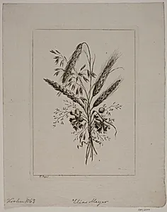 Buket af Aks og Kornblomster by Elias Meyer
