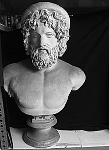 Buste fra statue af stående Asklepios by Ubekendt
