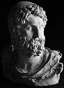 Buste fra statue. Odysseus med hovedet med pilos drejet mod sin venstre by Ubekendt